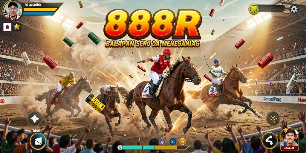Gameplay seru dan mendebarkan dalam balapan 888R