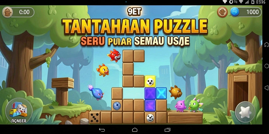 Tampilan gameplay Puzzle 9ET yang menarik dan menantang.