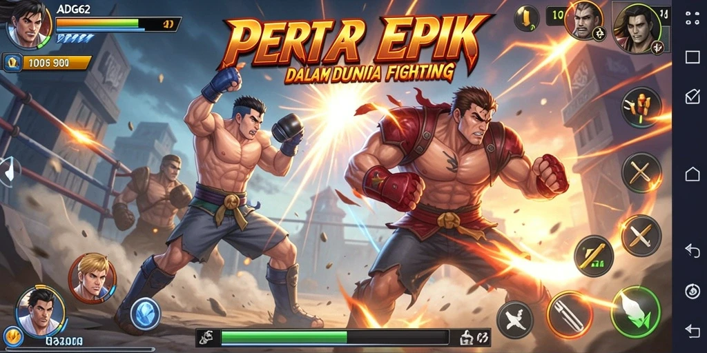 Tangkapan layar menunjukkan pertarungan mendebarkan di ADG62.