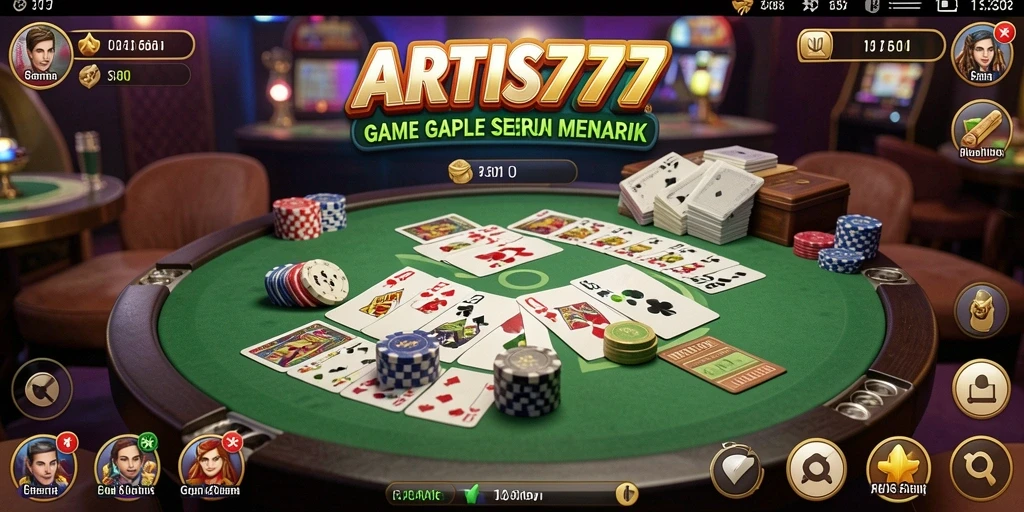Tampilan gameplay Gaple yang seru dan interaktif di ARTIS777.