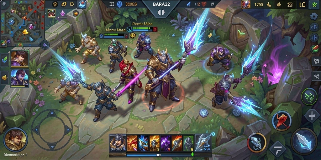 Tampilan seru dari gameplay BARA22 yang penuh aksi.