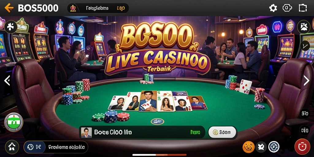 Gameplay menarik di BOS5000 dengan dealer langsung dan interaksi seru.
