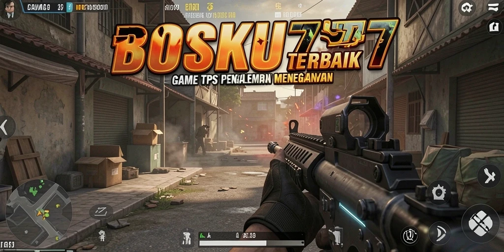Tampilan gameplay TPS yang mendebarkan dari BOSKU777.