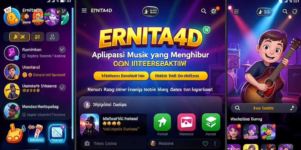 Tampilan gameplay interaktif dari ERNITA4D yang menyenangkan.