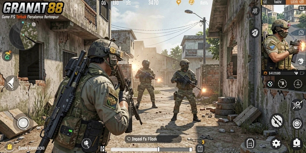 Tampilan action gameplay seru di GRANAT88.