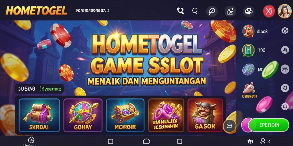 Tampilan menarik dari gameplay Slot HOMETOGEL yang penuh warna.