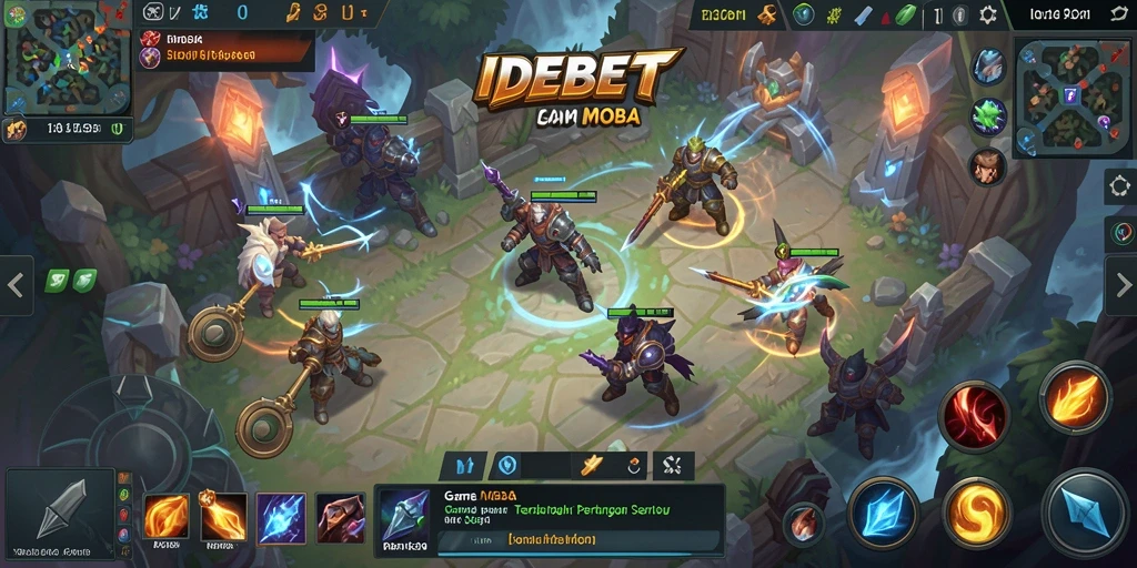 Tampilan gameplay seru dari game MOBA IDEBET.