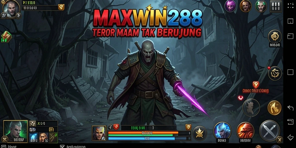 Tangkapan layar gameplay MAXWIN288, menampilkan suasana horror yang mendalam.