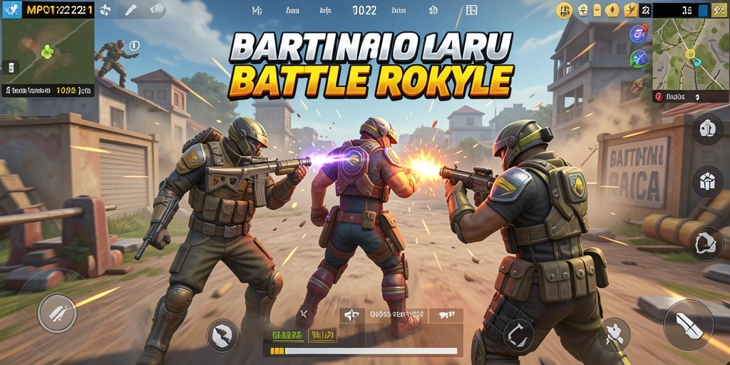 Menampilkan aksi seru dari gameplay Battle Royale MPO1221.
