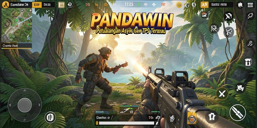 Gameplay PANDAWIN yang seru dalam aksi TPS spektakuler.
