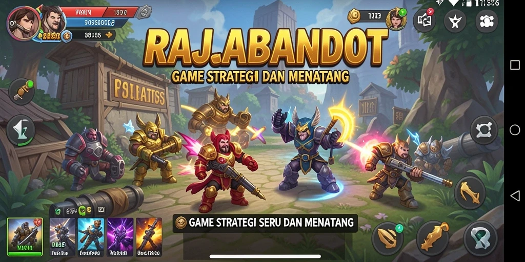 Tampilan gameplay RAJABANDOT yang menegangkan dan penuh strategi.